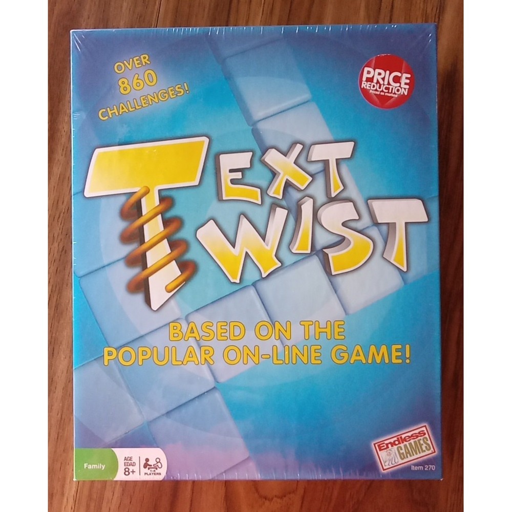 Text Twist Word Challenge Board Game~Vocabulary~Family~New Factory Sealed Box!